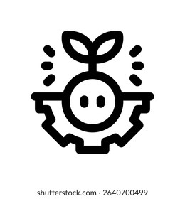 agriculture line icon. Clean and minimalist vector icon for websites, mobile apps, presentations, and logos. Fully scalable and customizable for any project.