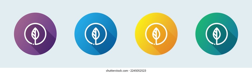 Agriculture line icon in flat design style. Nature signs vector illustration.