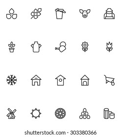 Agriculture Line Vector Icons 1 