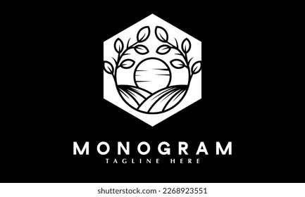 Agriculture Logo abstract monogram vector template