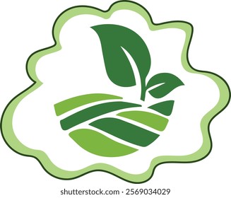 Agriculture logo in bubble - filled icon 