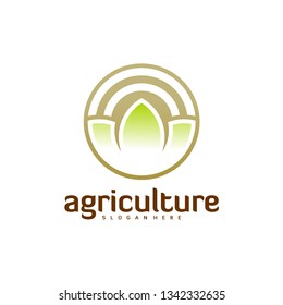 Agriculture Logo concept. Nature Farm Logo Design Template Vector. Icon Symbol