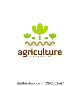 Agriculture Logo concept. Nature Farm Logo Design Template Vector. Icon Symbol