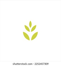 Agriculture logo design, agronomy, wheat farm, rural country farming field, natural harvest vector.