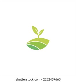 Agriculture logo design, agronomy, wheat farm, rural country farming field, natural harvest vector.