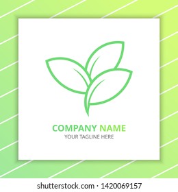 Agriculture Logo Design Concept With Green Leaves Icon, Nature, used for your company agricultural system, farm, plantation production