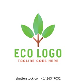Agriculture Logo Design With Flat Style Concept. Tree Logotype. Bio And Organic Emblem For Company. Floral Icon For Farm. Creative And Modern Plant Graphic Idea.