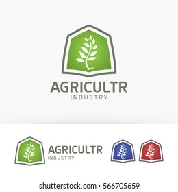Agriculture logo design. Garden, Nature and Environment logo concept. Vector logo template
