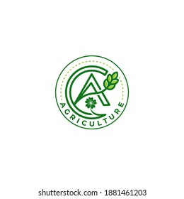 Agriculture logo design with letter CA