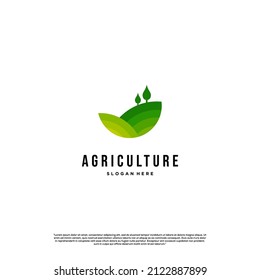 agriculture logo design modern concept. farm logo design icon template