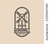agriculture logo design shape Windmill 