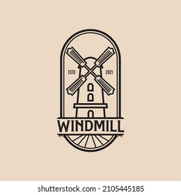 agriculture logo design shape Windmill 