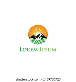 Agriculture logo design template unique