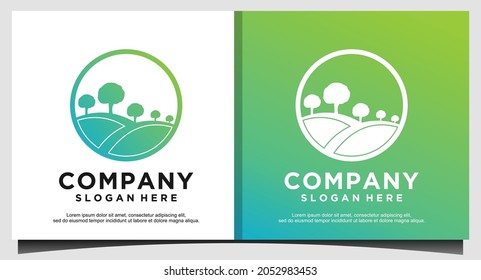 Agriculture logo design template vector
