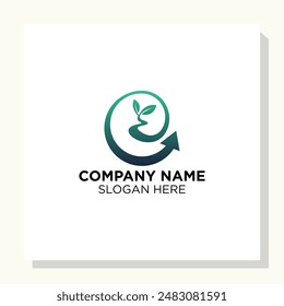 agriculture logo design vector, nature logo concept