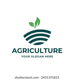 Agriculture logo. Farm concept logo design Vector on white background