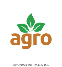 Logo de Agricultura. Diseño de logotipo de concepto de granja Vector sobre fondo blanco