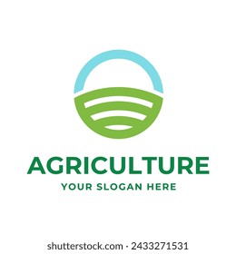 Agriculture logo. Farm concept logo design Vector on white background