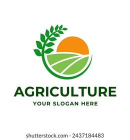 Agriculture logo. Farm concept logo design Vector on white background