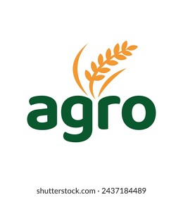 Logo de Agricultura. Diseño de logotipo de concepto de granja Vector sobre fondo blanco