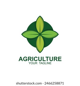 agriculture logo, farm land logo design template vector. this logo great for a farm business, organic food production and agriculture company