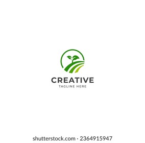 Agriculture logo and farming logo. Agribusiness, Eco-farm and rural country, vector design. Farm industries and agronomy logo design.