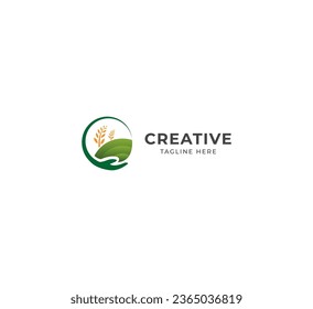 Agriculture logo and farming logo. Agribusiness, Eco-farm and rural country, vector design. Farm industries and agronomy logo design.