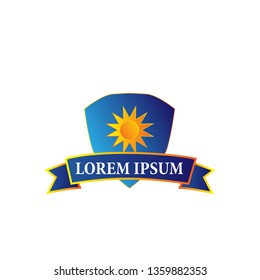 agriculture logo icon with shield illustration sign or symbol