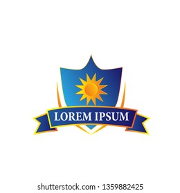 agriculture logo icon with shield illustration sign or symbol