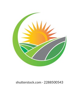 Agriculture logo icon symbol, vector illustration design template
