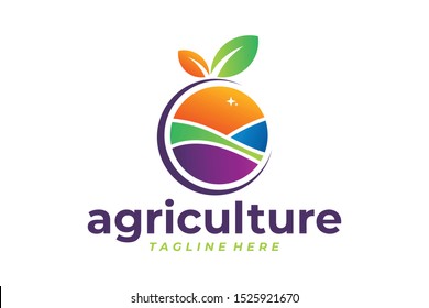 agriculture logo icon vector isolated