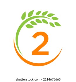 Agriculture Logo On 2 Letter Concept. Agriculture And Farming Pasture, Milk, Barn logo design. Farm Badge, Agribusiness, Eco-farm Design With 2 Letter Template