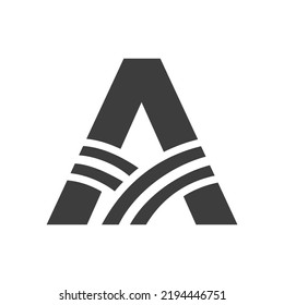 Agriculture Logo On Letter A Concept. Farm Logo Based on Alphabet for Bakery, Bread, Pastry, Home Industries Business Identity