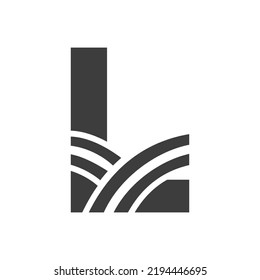 Agriculture Logo On Letter L Concept. Farm Logo Based on Alphabet for Bakery, Bread, Pastry, Home Industries Business Identity