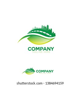 Agriculture Logo with road and country