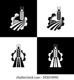 Agriculture Logo set Template Design. Icon, Sign or Symbol. farm, nature, ecology. Vector flat design