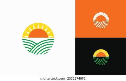 
Agriculture Logo with Sunnny Filelds