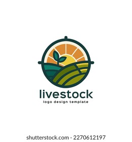 Agriculture logo template design. Agribusiness logo template vector icon. Farm Company Branding