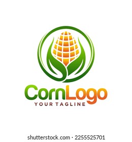 Agriculture Logo Template Design. Corn icon, Sign or Symbol. farm. Vector flat design