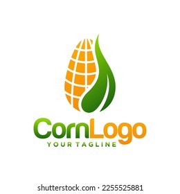 Agriculture Logo Template Design. Corn icon, Sign or Symbol. farm. Vector flat design