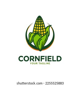Agriculture Logo Template Design. Corn icon, Sign or Symbol. farm. Vector flat design