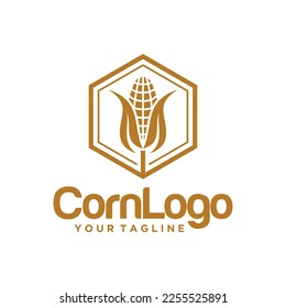 Agriculture Logo Template Design. Corn icon, Sign or Symbol. farm. Vector flat design