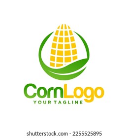 Agriculture Logo Template Design. Corn icon, Sign or Symbol. farm. Vector flat design