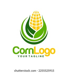 Agriculture Logo Template Design. Corn icon, Sign or Symbol. farm. Vector flat design