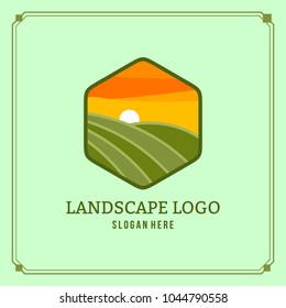 Agriculture Logo Template Design. Icon, Sign or Symbol. farm, nature, ecology. Vector flat design