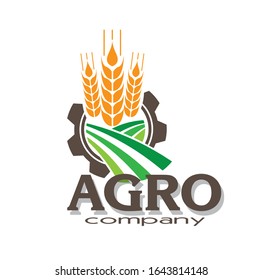 Agriculture Logo Template Design. Icon, Sign or Symbol. farm, nature, ecology. Vector flat design