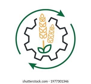 Agriculture Logo Template Design. Icon, Sign or Symbol. Vector flat design.