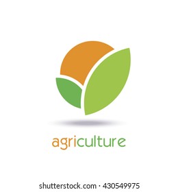 Agriculture Logo Template Design. Icon, Sign or Symbol. farm, nature, ecology. Vector flat design