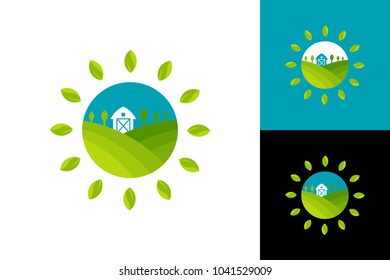Agriculture Logo Template Design Vector, Emblem, Design Concept, Creative Symbol, Icon