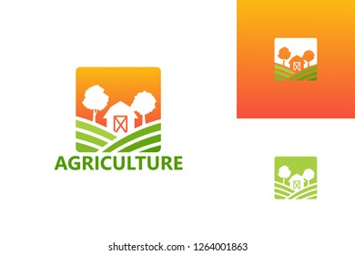 Agriculture Logo Template Design Vector, Emblem, Design Concept, Creative Symbol, Icon